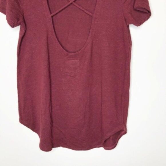 CHASER Linen Criss Cross Short Sleeve Tee - Picture 6 of 7